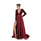 2026 New Evening Dress Deep V Banquet Sexy Dress Host Long White And Thin HZ0517