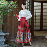 New Chinese Horse Noodle Skirt Dress 2026 Summer New Adult Hanfu Lady Small Man Wears Horse Noodle Skirt Every Day HZ0517