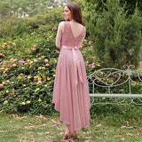 2026 Prom Dress Wedding Formal Sleeveless Lace Cocktail Party Flowing Long Money Back To School Festival Girl Dress HZ0517