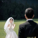 The Main Wedding Dress Woman 2026 Spring New Fairy Gas Smear Outdoor Photo Studio Simple Fashion Wedding Dress HZ0517