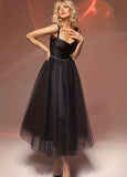 Black Suspension Evening Dress Fashion Dress 2026 New Temperament Elegant Dress Net Fairy HZ0517