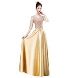 Color-Changing Big Choir Dress Red Song Competition Performance Dress Dress Shiny Chorus Atmospheric Evening Dress HZ0517