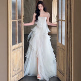 Bridal Light Wedding Dress 2026 Spring New Sensian Super Fairy Breast Welcome Yarn HZ0517
