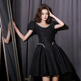 Black Little Dress Banquet Dress 2026 New Spring Short Birthday Party Small Dress Wearing Dress Every Day HZ0517