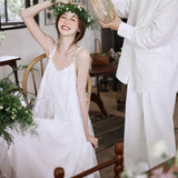 Suspension Light Wedding Dress 2026 Spring New Bride Wedding Super Fairy Morning Robe White Simple Temperament Yarn HZ0517