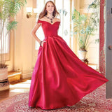 Wish-Shouldered Stew Formal Dress 2026 New Simple Shoulder Multi-Color Evening Dress Dress HZ0517
