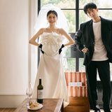 French-Style Fascling Light Wedding Dress New White Sling Dress Wedding Dress HZ0517