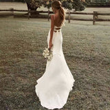 French Sling Light Wedding Dress 2026 New Bare Back Dress Bridal Textured Yarn Small Tail Light Wedding Dress HZ0517