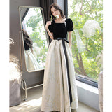 Banquet Evening Dress 2026 New Black French Annual Conference Student Graduation Party Dresses For Vocal Art Exam HZ0517
