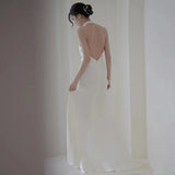 French-Style Seduced Light Wedding Dress 2026 New Bridal Temperament Simple Fishtail Welcome Out Yarn Chao Xian Neck Dress HZ0517