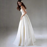 Korean-Style State Simple Light Wedding Dress Small Brides Go Out To Greet The Family To Wipe The Evening Dress Dress HZ0517