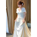 French Retro Court Style Light Wedding Dress 2026 Spring New Fashion Simple Bride Lace Welcome Yarn HZ0517