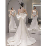 The Sting Brat Light Wedding Dress 2026 New Bride Went Out Of The Yarn Fishtail Studio To Shoot The Annual Dress Of The Thin Art Exam HZ0517