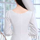 The French Registration Card Of The Sedative Light Wedding Dress Can Usually Wear A Long-Sleeved Dress For A Birthday White Dress. HZ0517