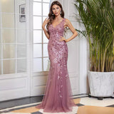 Ladies Dress Temperament Long Solid Color Slim-Fit Dress HZ0517