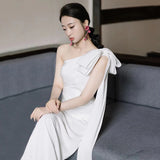 French-Style Densat Light Wedding Dress 2026 New Bridal Simple Temperament Fishtail Yarn Small Tail Welcome Dress Dress HZ0517