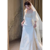 French Retro Light Wedding Dress 2026 Spring New Court Style Bride Married To Welcome The Yarn HZ0517