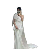 One-Shoulder Estrofishtail Light Wedding Dress 2026 Spring New Bride Wedding Welcome Dress Southeast Asia HZ0517