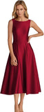2026 New Solid Evening Dress U-Shaped Collar-Dew-Backed Senscreen Casual Dress HZ0517