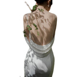 Light Wedding Dress 2026 New Korean Version Of Sexy Dew Trip To Shoot The Sing Noodle Wedding Out Fishtail Skirt Sling Small Dress Woman HZ0517