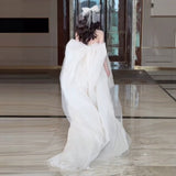 White Breasted Morning Robe Female Bride High Sense Of Small French Style Small Wedding Dress Registration Dress Dress HZ0517