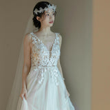 Sen System Super Fairy Light Wedding Dress Spring New French Retro Lace Tail Simple Atmosphere Welcome Slings HZ0517