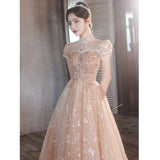 Banquet Evening Dress Female Chinese Style 2026 New Fashion Temperament Light Luxury Small High-End Presided Art Exam Princess Dress HZ0517