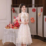 Toasting New Chinese Style 2026 New Bridal Wedding Dress Small Long Dress Fashion Dress HZ0517