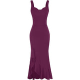 2026 New Lotus Side Party V Collar Long Dress Dress Dress Dress Dress Woman HZ0517