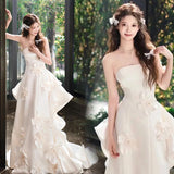 Fairy Sweet Petal-Smeared Korean Bridal Bridal Bridal Bridal Bridal Dress 2026 New Travel Fashion Light Wedding Dress HZ0517
