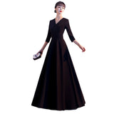 Black Temperament Evening Dress Dress Women 2026 New Banquet Host Long Art Exam Choral Conductor Dress HZ0517