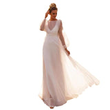 Simple Sentite Light Wedding 2026 New Long-Sleeved French Bride Slimming Back Long Sleeve Dress HZ0517