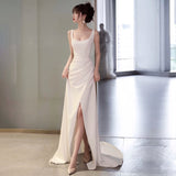 Suspension Belt Light Wedding Dress Slim Thin Fish Tail Out Yarn 2026 New Winter White Vertery Dress Dress Dress Dress HZ0517
