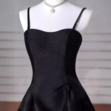 Black Suspension Banquet Evening Dress 2026 New French Light Luxury Ding Noodle Dress Everyday Dress HZ0517