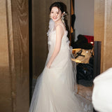 Sen Lings With Slings Light Wedding Dress New Chinese Morning Robe Bride Light Luxury Niche Engagement Dress Dress Dress Dress Dress HZ0517