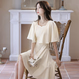 Daily Small Dress Girl Summer Banquet Temperament Light Luxury Small French Fasci Ediaverted Champagne Dress HZ0517