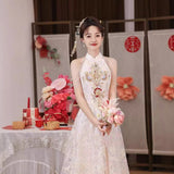 Toasting New Chinese Style 2026 New Bridal Wedding Dress Small Long Dress Fashion Dress HZ0517