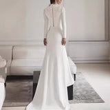 2026 Spring New Wind Long-Sleeved Fashion Trend Wedding Dress Wish Overseas Warehouse HZ0517