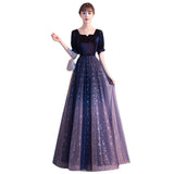 Evening Dress Women 2026 New Starry Temperament Fairy Banquet Dress Grand Choir Host Performance Suit HZ0517