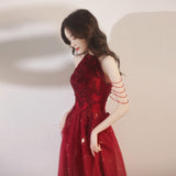 Streaming Pregnant Women Toasting Bride 2026 New Temperament Wedding Engagement Evening Dress Female Banquet Wine Red HZ0517