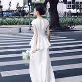 French Sensing Light Wedding Dress With High-Grade Feeling Of Minimalist Dress Dress Wedding White Engagement Trip HZ0517
