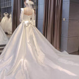 The Main Wedding Dress 2026 New Bridal Long-Sleeved Arm Super Fairy Temperament Hepburn Wind Out Of The Big Yarn Big Tail HZ0517