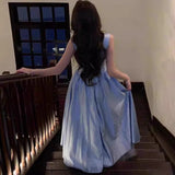 French Suspension Dress Girls Day Evening Dress Light Luxury Small Butterfly Buttering Princess Art Pong Pong Dress HZ0517