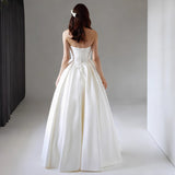 Korean-Style State Simple Light Wedding Dress Small Brides Go Out To Greet The Family To Wipe The Evening Dress Dress HZ0517