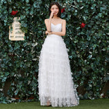 Wedding Dress 2026 New White Bridal French Light Wedding Dress Simple Super Fairy Travel Sling Dress HZ0517