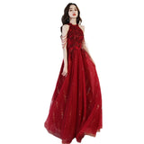 Streaming Pregnant Women Toasting Bride 2026 New Temperament Wedding Engagement Evening Dress Female Banquet Wine Red HZ0517