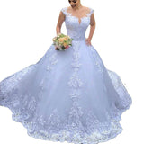 2026 New Wedding Dress White Vintage Lace Wedding Dress V Collar Bare Back Sexy Main Wedding Dress Code HZ0517
