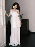 Morning Dress Female Bride Senior Sense Niche French Style Go Out Light Wedding Dress White Breasted Engagement Certificate Registration Small Dress HZ0517