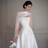 High-End Feeld With The Touch Of A Touch Of A White Bra, White Tug-Tailed Yarn Temperament Engagement Banquet Dress Dress Dress HZ0517