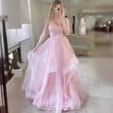 Fashion Sling Fluffy Skirt Event Dress Temperament Year-Up Club Show Evening Dress 2026 New HZ0517